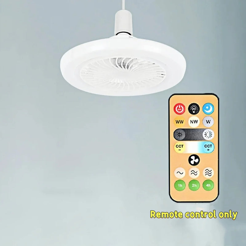 E27 ceiling fan light remote control wireless switch adjustable 3 colors 3 gears wind speed 1-4 hours timing